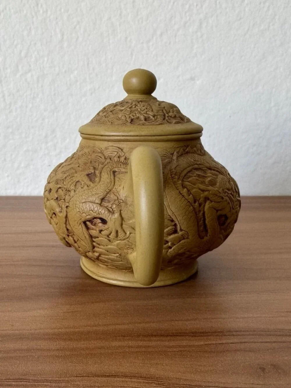 Traditional Chinese Yixing Style Dragon Clay Tea Set w/ 6 Cups | Tea Ceremony